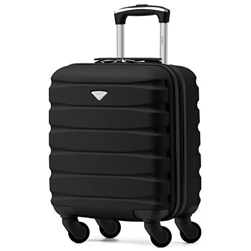 Flight Knight Lightweight 4 Wheel ABS Hard Case Small Suitcase Approved for Over 100 Airlines Including easyJet, British Airways, Ryanair, Jet2, Emirates & Many More - Carry On 45x36x20cm