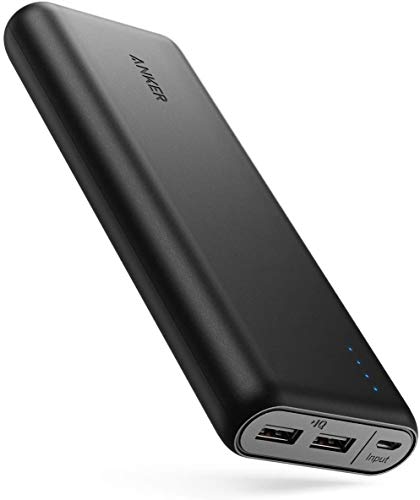 Anker PowerCore 20100mAh External Battery, Compact Power Bank, High Capacity 2 Port 4.8 A Output Charger with PowerIQ Technology for iPhone, iPad, Samsung Galaxy and Many More (Black/Matt)