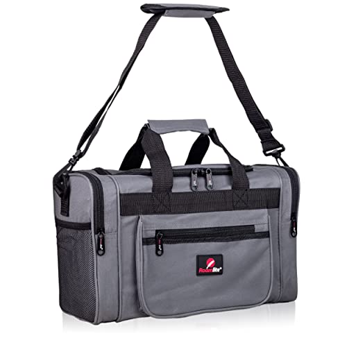 Roamlite Hand Luggage Size Bags - Small Travel Holdalls Ryanair Personal 2nd Item - Cabin Approved Polyester Duffle 40 cm x25x20, 20 litre Onboard Carry-On RL59GY (Grey)
