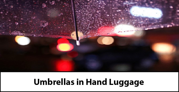 umbrella in cabin luggage