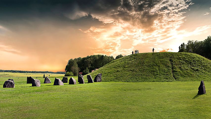 You'll find Sweden's largest burial mound, Anundshög, in Vasteras. It is made between 500-1050 A.D.