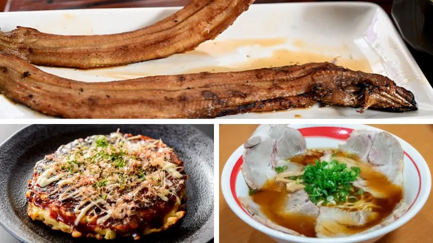 Hiroshima is known for its food delicacies like the Anago, Okonomiyaki, and Onomichi Ramen.