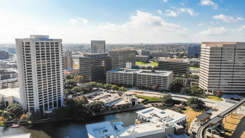 Las Colinas is where you'll find various Fortune 1000 and Fortune 500 companies.