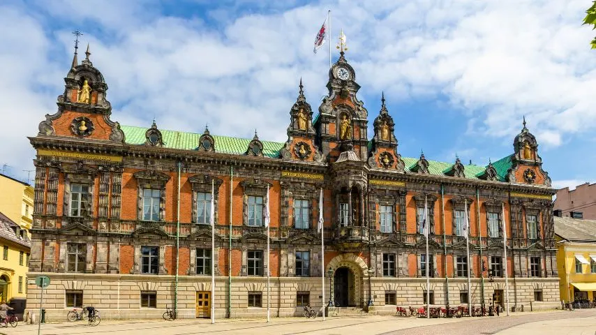 Malmo's historic town hall was built in the 1500s when Malmo was one of the biggest cities in Scandinavia.