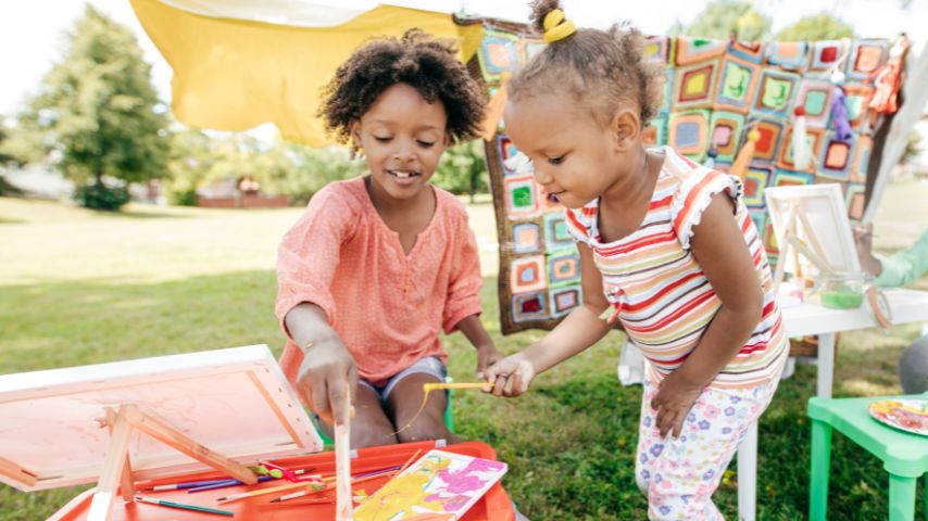 The Cottonwood Art Festival also has Artstop - an area where children can learn various types of art.