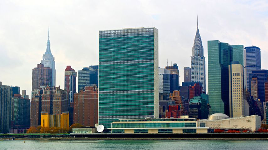 You'll also find in New York City the United Nations' (UN) headquarters.