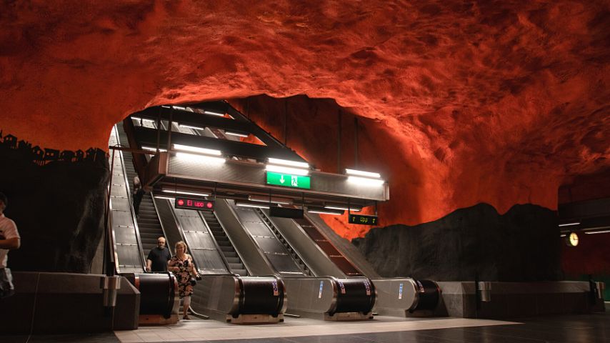 You'll find the longest art exhibit in the world here in Sweden, which is the Stockholm Metro.