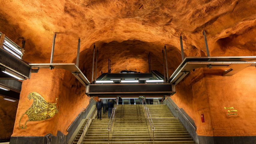 Most of Stockholm's Metro Stations have unique art installations, giving it the distinction "Longest Art Gallery In the World".