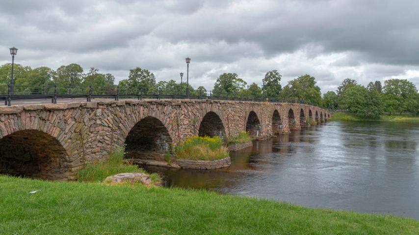 Östra Bron is Sweden's longest stone arch bridge.