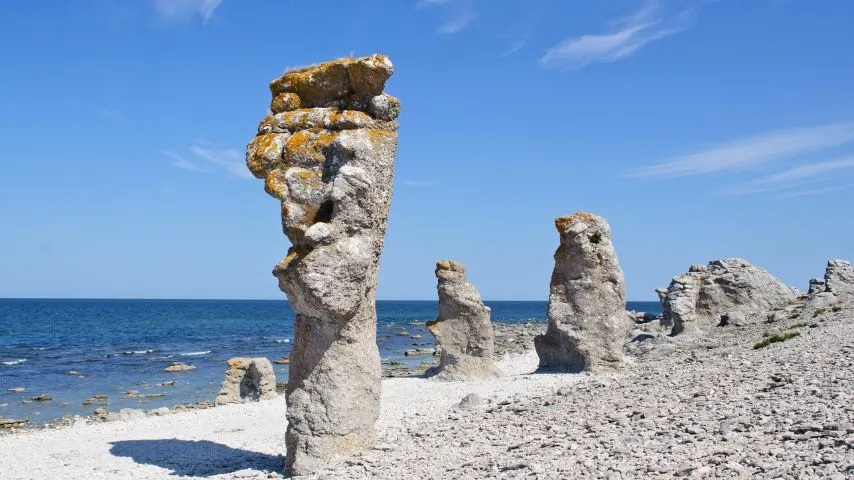 Gotland is known for its sandy beaches, caves and limestone structures