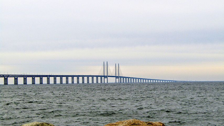 The Øresund Bridge connects Malmö to Denmark's capital, Copenhagen, which is only 5 miles away