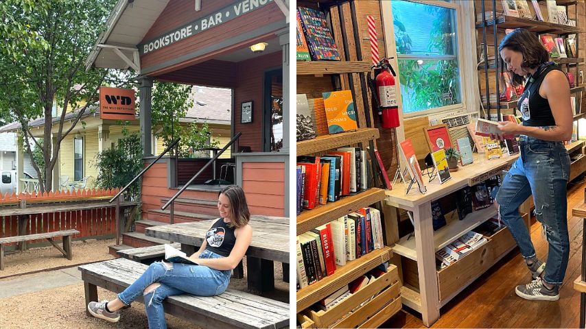 The Wild Detectives is a bookstore slash bar that allows its patrons to talk about books and culture while enjoying a few drinks.